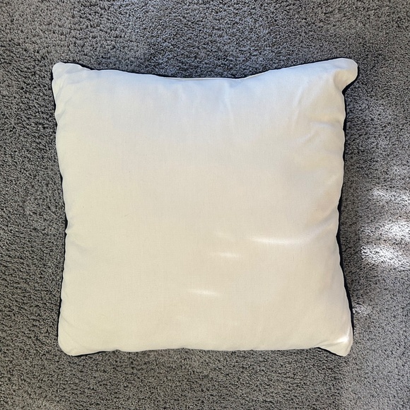 Halloween Pillow Black and White Sequin Black Cat Pillow - Picture 2 of 3